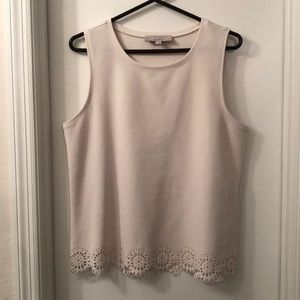 Loft eyelet detail cream blouse - L